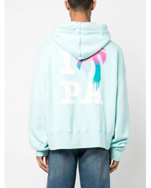 Palm Angels Blue Sweaters for men