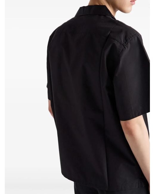 Chemise En Coton Technique À Manches Courtes Prada pour homme en coloris Black