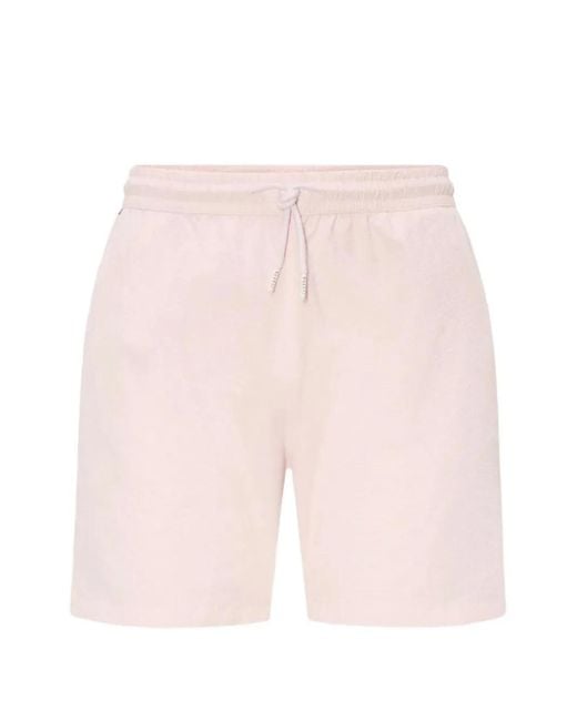 04651 Handelsgesellschaft MBH & Co. KG Pink Seersucker Drawstring Swim Shorts for men
