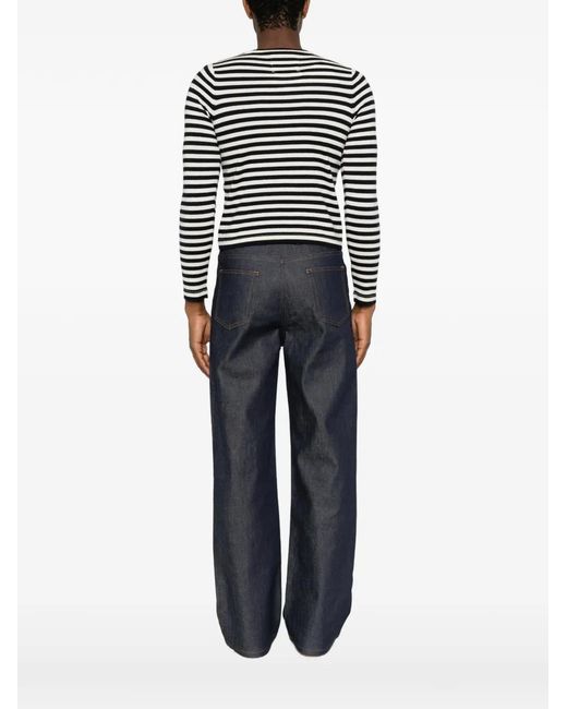 Extreme Cashmere Black Lisa Striped T-Shirt