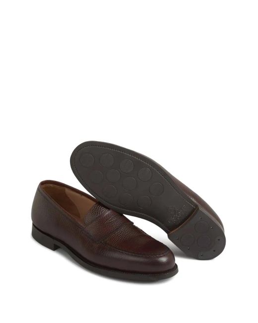 メンズ Crockett and Jones レザーローファー Brown