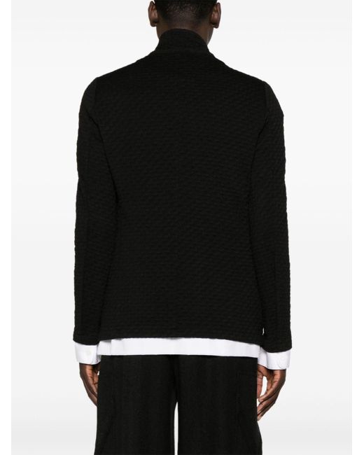 Emporio Armani Black Wool Blend Blazer Jacket for men