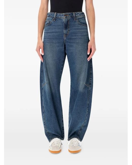 Levi's Blue Baggy Dad Barrell Wide-Leg Jeans