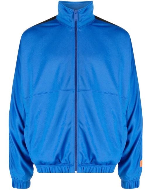 Heron Preston Blue Logo-Tape Track Jacket for men