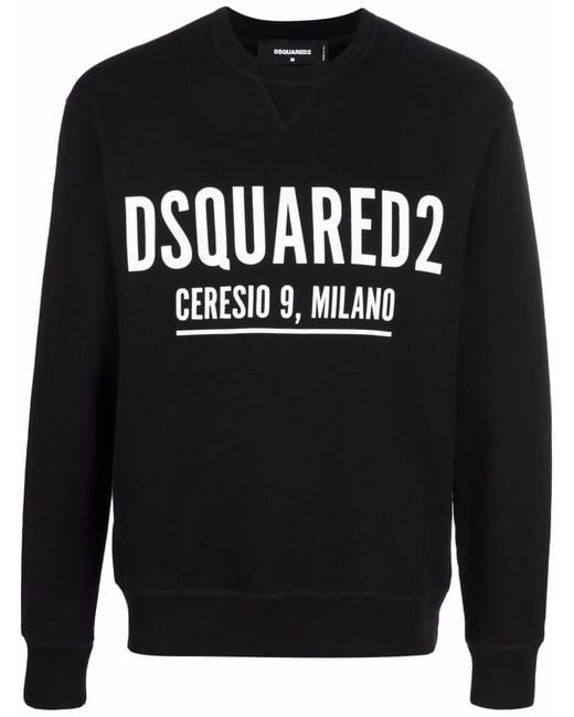 DSquared² Sweater Met Logoprint in het Black voor heren