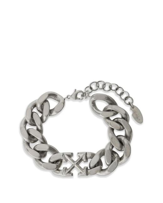 Off-White c/o Virgil Abloh Metallic Arrow Curb-Chain Bracelet for men