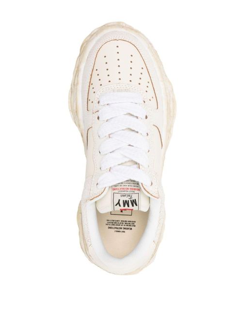 Maison Mihara Yasuhiro Wayne Leren Sneakers in het White