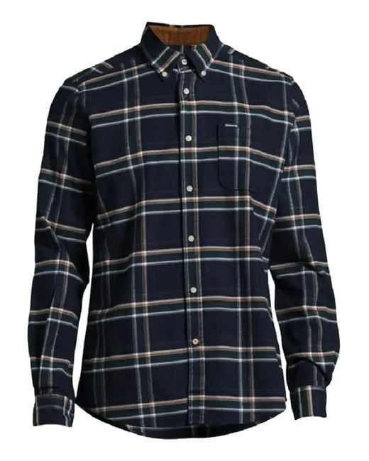 Barbour Geruit Overhemd in het Blue voor heren