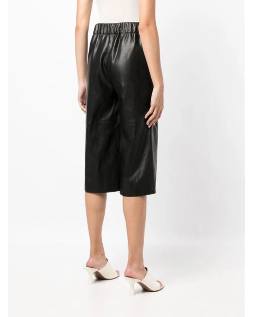 Goen.J Black High Waist Cropped Trousers