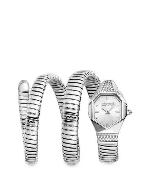 Just Cavalli Metallic Ambra Snake Crystal 22Mm Watch