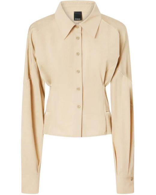Pinko フィットウエスト シャツ Natural
