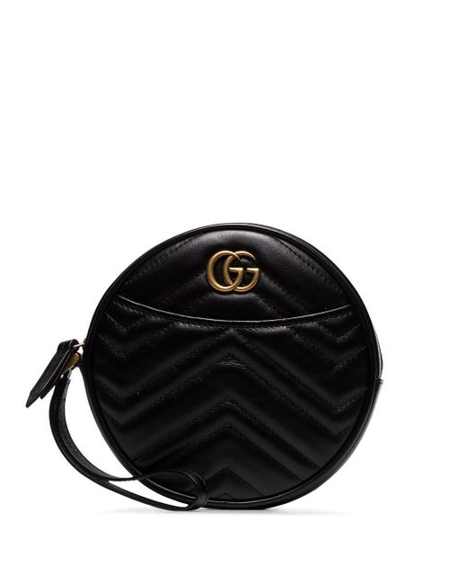 Gucci Black GG Marmont Mini-Tasche