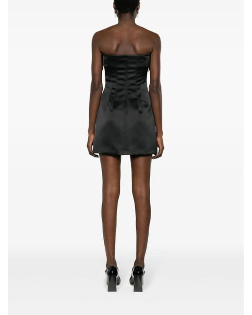 Philosophy Di Lorenzo Serafini Black Strapless Satin Minidress