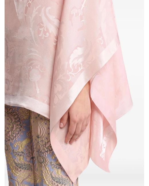 Top tipo capa con motivo de cachemira Etro de color Pink