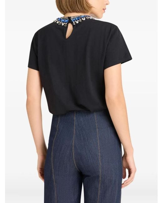 T-Shirt Danielle À Ornements Cinq À Sept en coloris Black