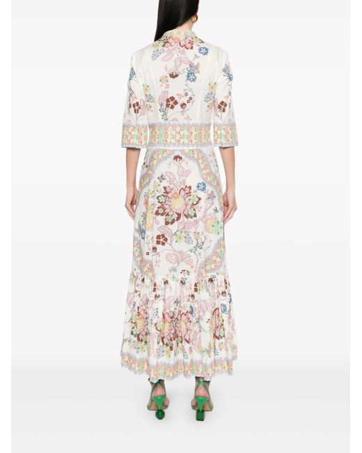 Etro フローラル マキシドレス White