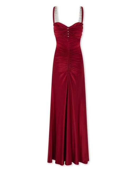 Rabanne Red Mirror-embellished Maxi Dress