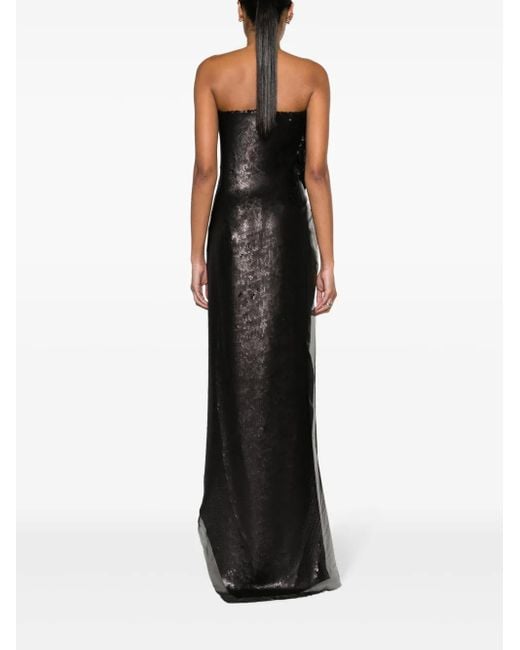 Rick Owens Black Luxor Asymmetric Sequinned Top