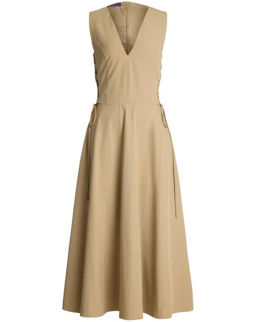 Ralph Lauren Natural Renna Midi Dress