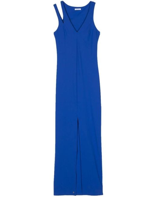 Patrizia Pepe Maxi-jurk Met V-hals in het Blue