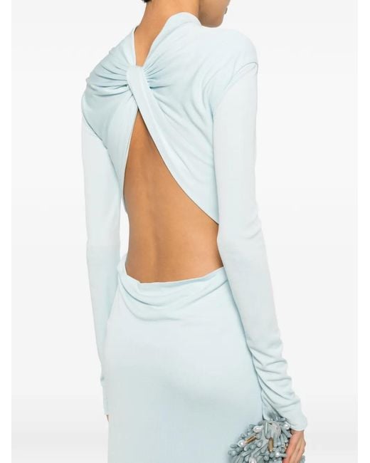 Tom Ford White Open-Back Maxi Gown