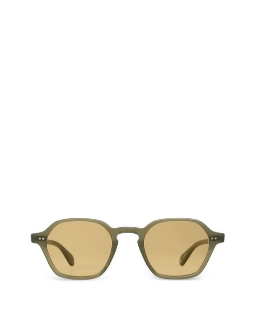 Garrett Leight Metallic Temescal Geometric Sunglasses