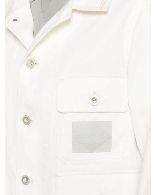 C P Company White Pocket Jacket for men