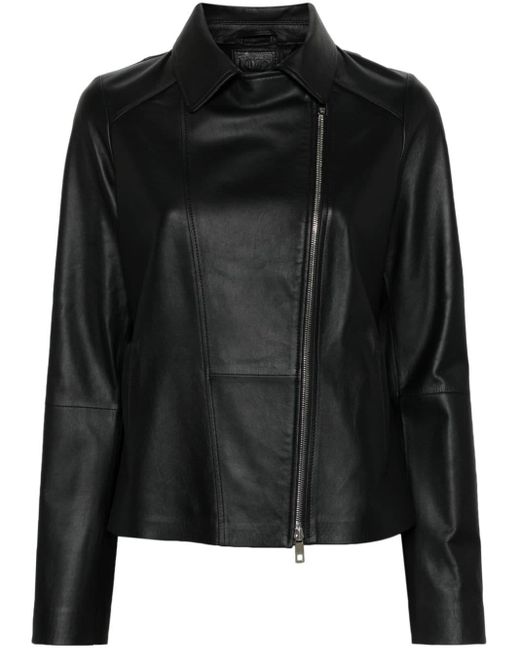 Desa Nineteenseventytwo Black Zip-up Leather Jacket