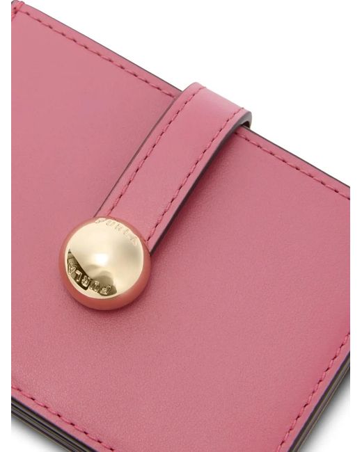 Furla Pink Leather Strap Cardholder