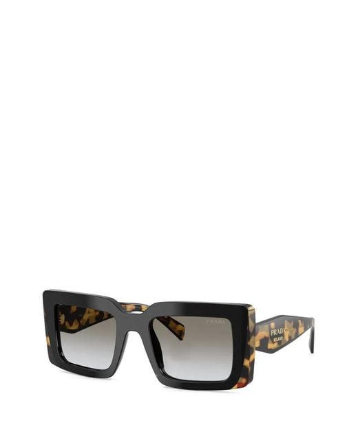 Prada Black Rectangle-Frame Sunglasses