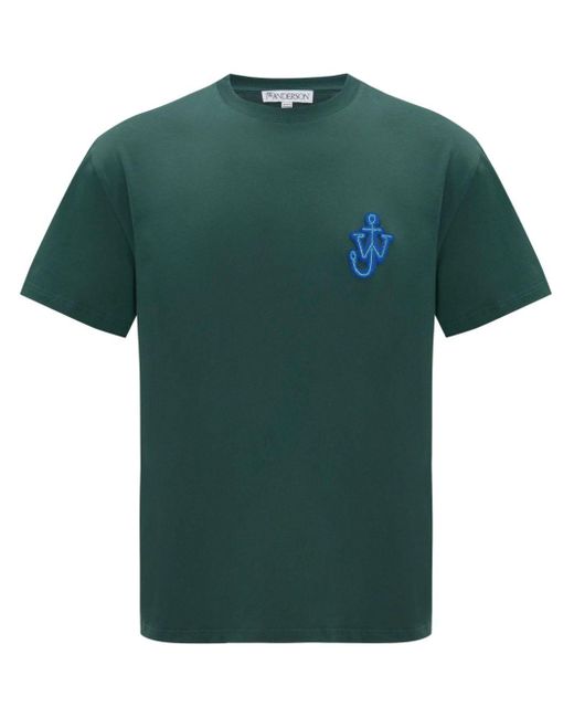 Camiseta con parche del logo J.W. Anderson de hombre de color Green