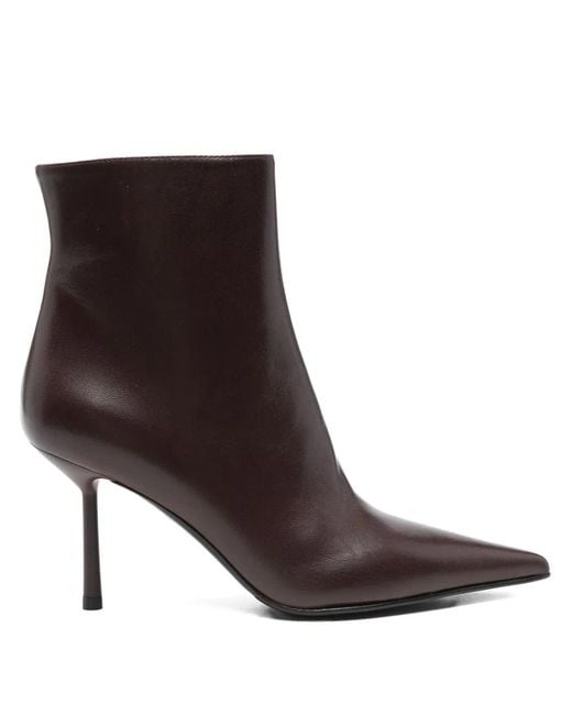 Le Silla Brown 80Mm Bella Pointed-Toe Stiletto Boots