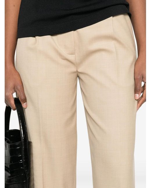 Liviana Conti White Pleated Trousers