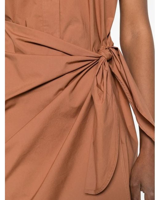 Caliban White Tie-Waist Midi Dress