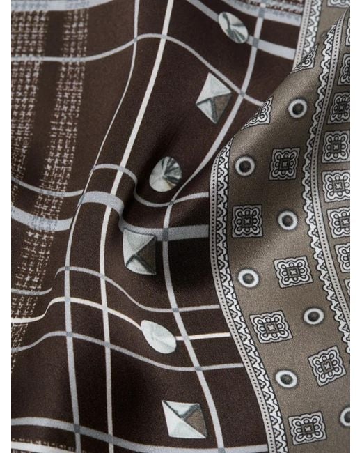 Acne Gray Check Scarf