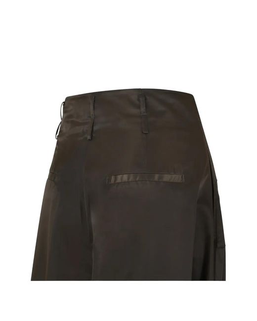 Hui Milano Green Pleated Zip-Detail Cargo Pants