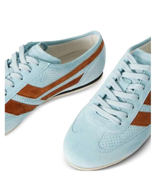 Tom Ford Blue Perforated Panelled Sneakers for men