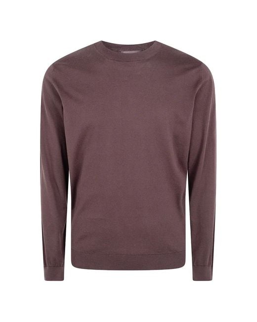 FILIPPO DE LAURENTIIS Purple Pull En Maille Fine for men