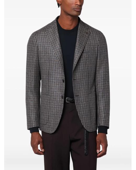 Blazer Monopetto di Tagliatore in Gray da Uomo