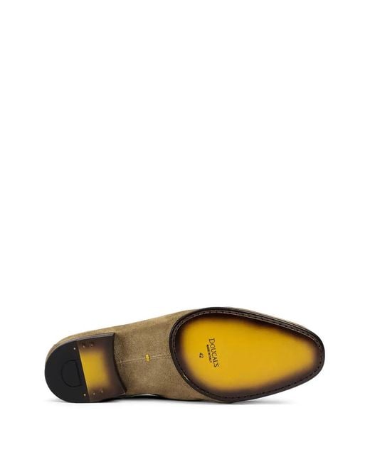Doucal's Natural Braided-Lace Suede Loafers for men