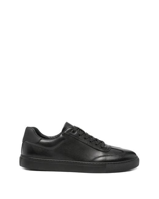 SERGIO MORETTI FIRENZE Black Baskets En Cuir À Empiècements for men