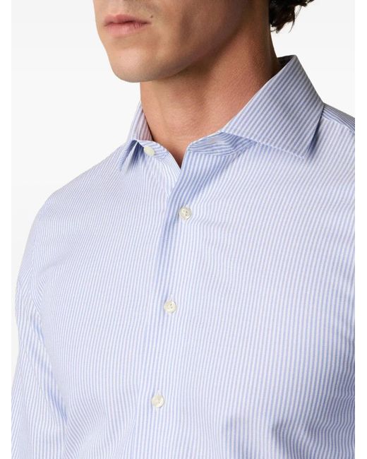Brooks Brothers Blue Striped Collar Shirt for men