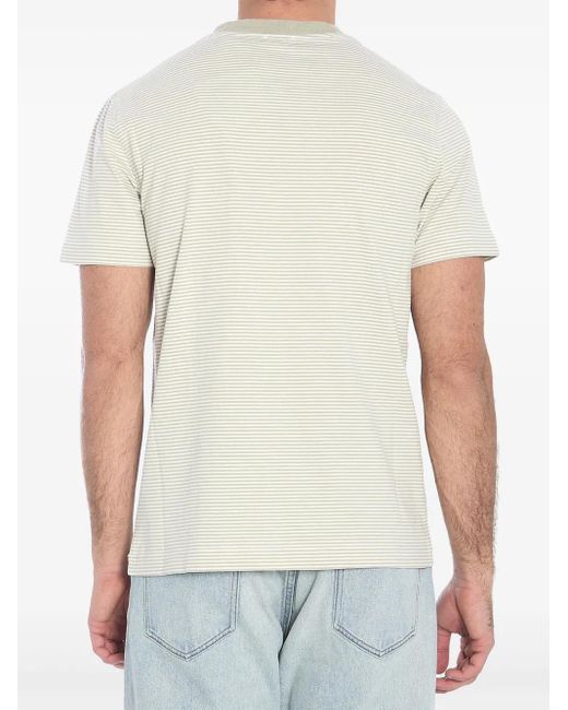 Burberry White Striped T-Shirt for men