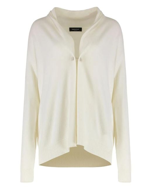 Fabiana Filippi White Pearl-Button Cardigan