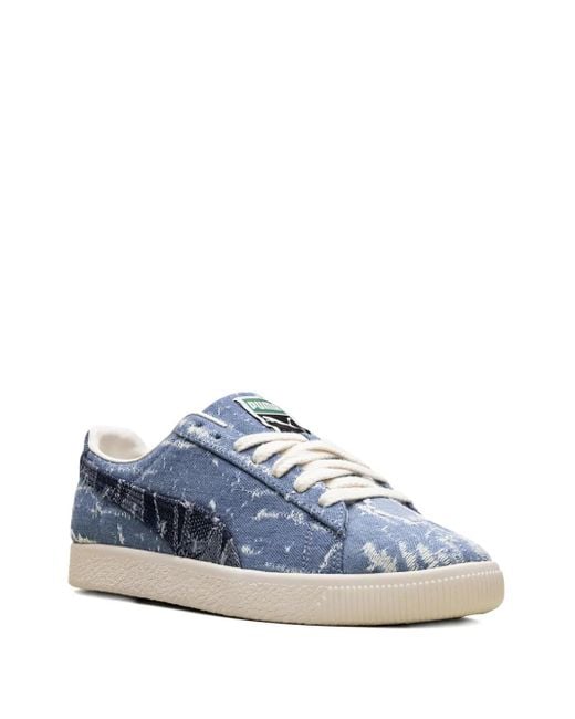 PUMA Blue Clyde "Faded Denim/Frosted Ivory" Sneakers for men