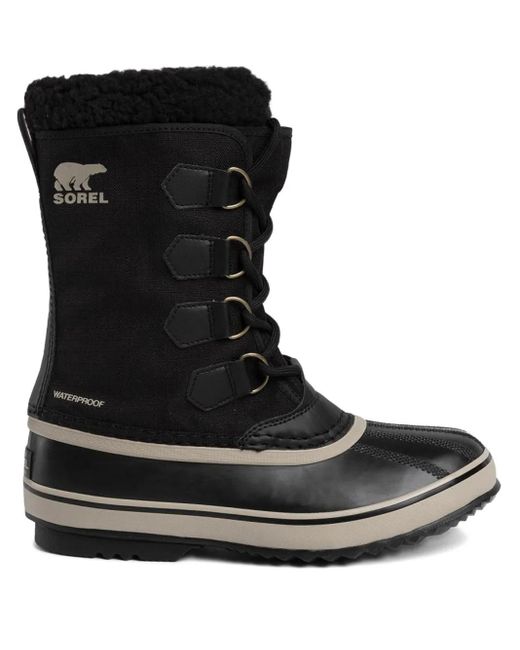 Sorel Black Logo-Print Boots
