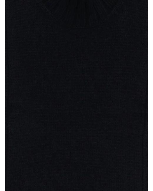 Soeur Black Sleeveless Woolen Sweater