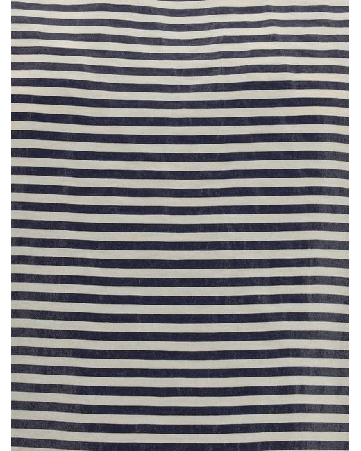 Cruna Gray Striped Button-Back T-Shirt