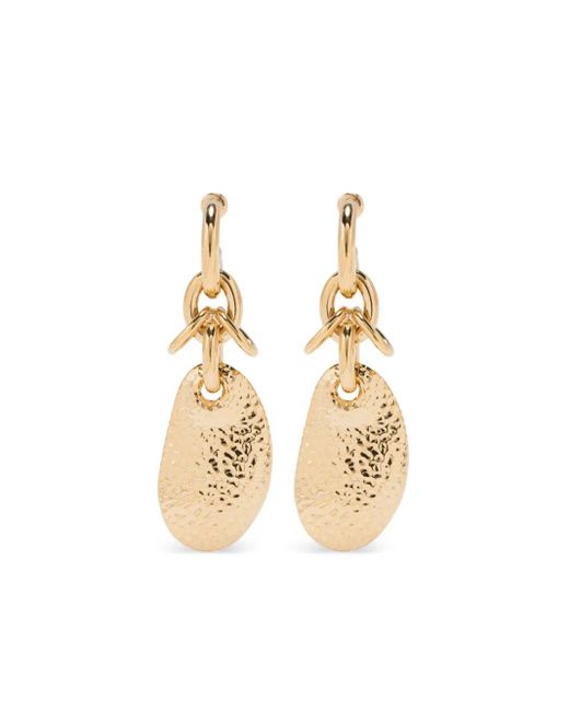 Chloé Metallic Gehämmerte Ohrringe
