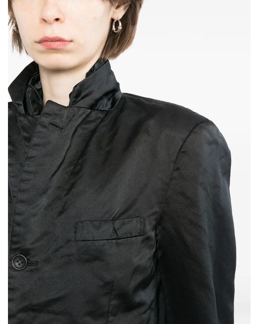 Comme des Garçons Black Satin-Finish Layered-Effect Jacket